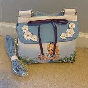 NWT Disney x Loungefly Alice in Wonderland purse with Bow Accent